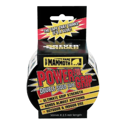Mammoth Powerful Grip Double Sided Tape 50mmx2.5m